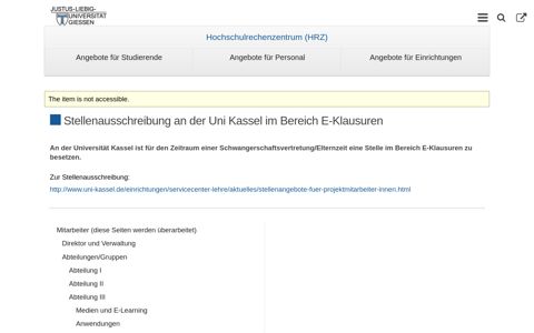 Stellenausschreibung an der Uni Kassel im Bereich E ...