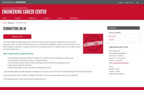 eConnection Log-in | Engineering Career Center