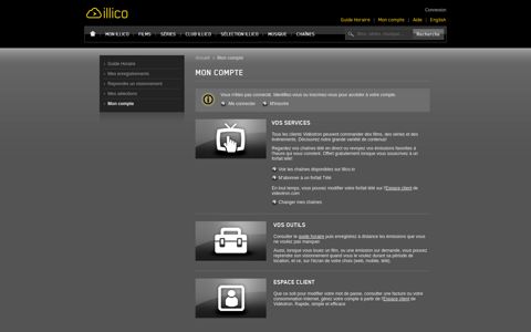 Mon Compte - illico.tv