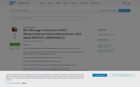 RFC Message: Connect to eXXXX-iflmap.hcisbt.us1.hana ...