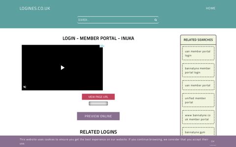 Login - Member Portal - Inuka - General Information about Login