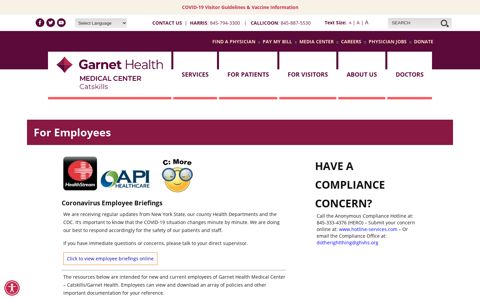 For Employees | Garnet Health Medical Center - Catskills ...