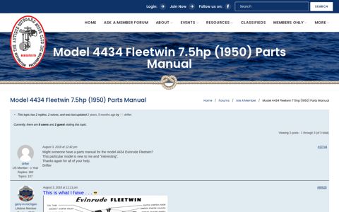 Model 4434 Fleetwin 7.5hp (1950) Parts Manual – Antique ...