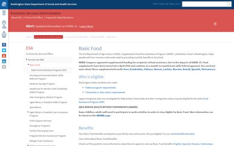 Basic Food | DSHS - Washington State Department of Social ...