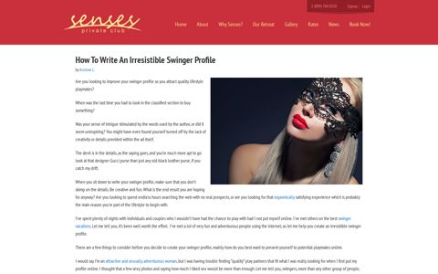 How To Write An Irresistible Swinger Profile - Senses Private ...