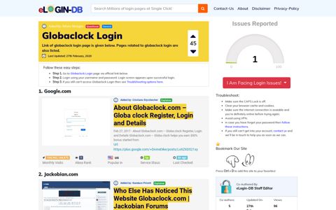 Globaclock Login - A database full of login pages from all over ...