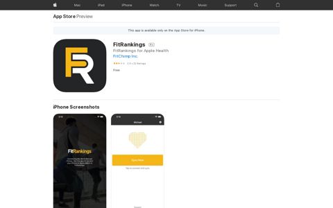 ‎FitRankings on the App Store