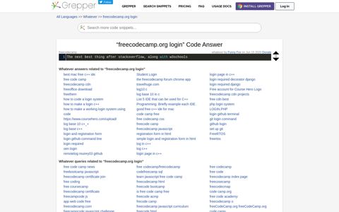 freecodecamp.org login Code Example - code grepper
