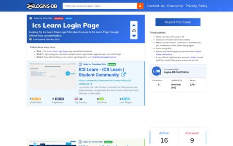 Ics Learn Login Page - Logins-DB