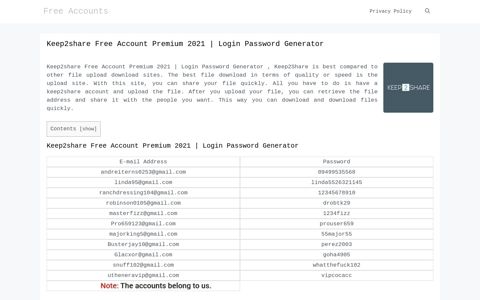 Keep2share Free Account Premium 2020 | Login Password ...
