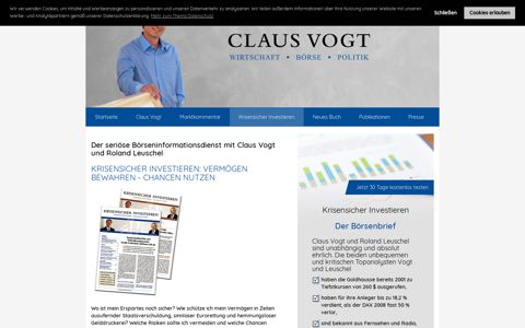 Krisensicher Investieren - Claus Vogt