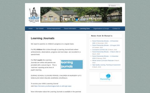 Learning Journals - St Ronan's Primary School