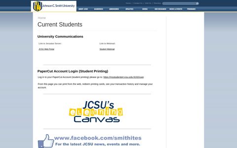 Current Students - Johnson C. Smith University