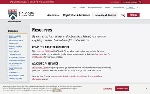Resources | Harvard Extension School