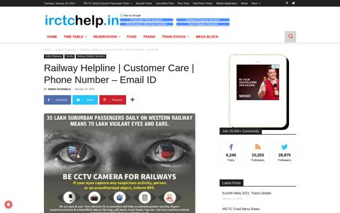 Railway Helpline | Customer Care | Phone ... - IRCTC Help