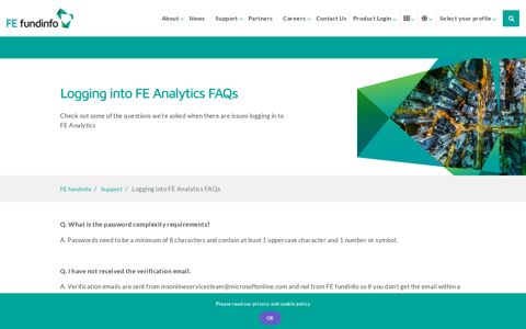 Logging into FE Analytics FAQs | FE fundinfo