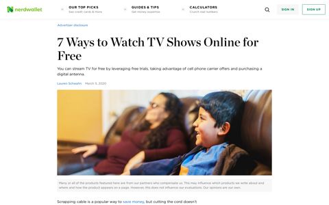 7 Ways to Watch TV Shows Online for Free - NerdWallet