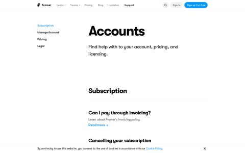 Accounts | Framer Support