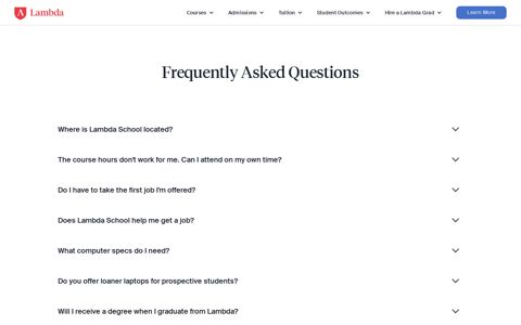 Frequently Asked Questions - Lambda School
