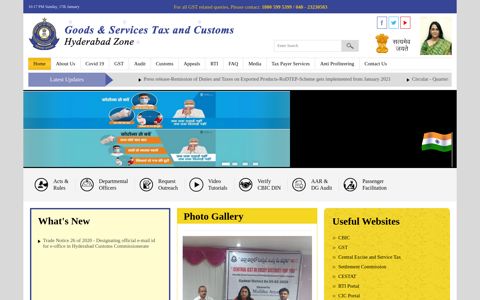 Goods & Services Tax and Customs - Hyderabad Zone