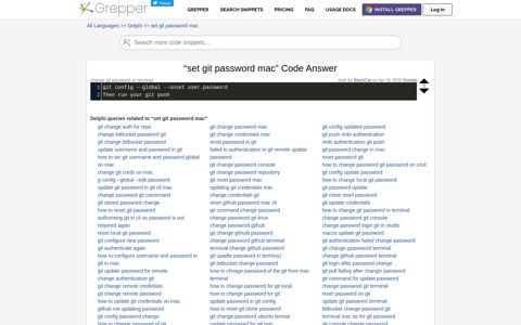 set git password mac Code Example - Grepper