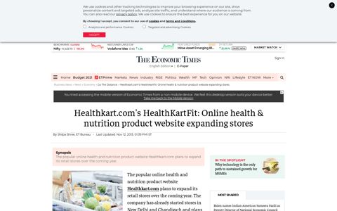 Healthkart.com's HealthKartFit: Online health & nutrition ...