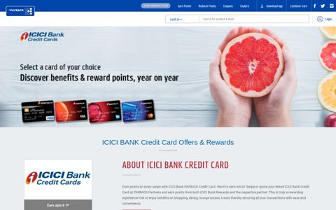 ICICI Credit Card Points, Redemption - PAYBACK
