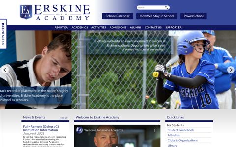 Erskine Academy: Home Page
