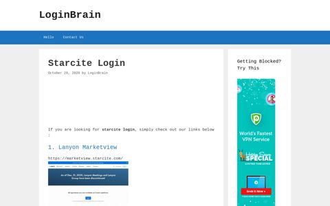 Starcite - Lanyon Marketview - LoginBrain