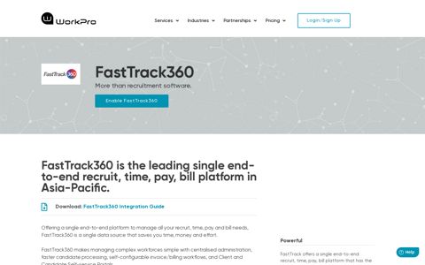 FastTrack360 | Integration Partner | WorkPro