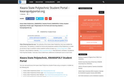 Kwara State Polytechnic Student Portal – kwarapolyportal.org ...
