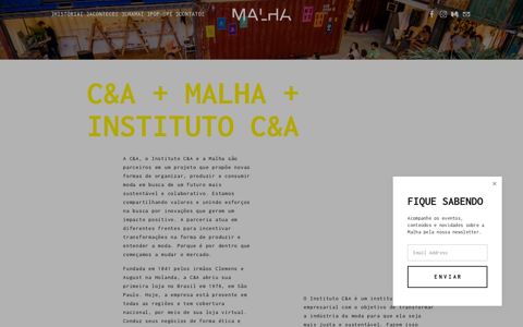 [MALHA <> C&A <> INSTITUTO C&A] — MALHA