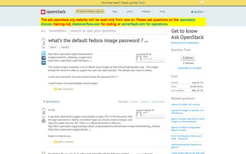what's the default fedora image password ? - Ask OpenStack ...