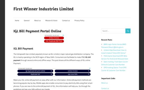IGL Bill Payment Portal: Check IGL Duplicate Bill & Payment ...