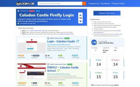Caludon Castle Firefly Login - Logins-DB