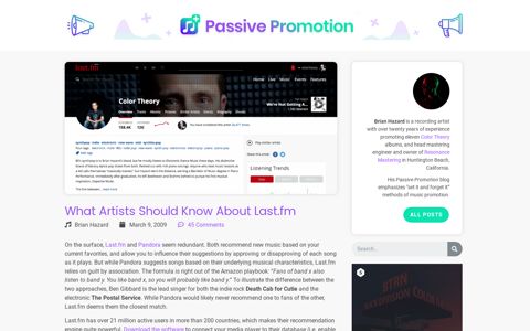What Artists Should Know About Last.fm — Passive Promotion