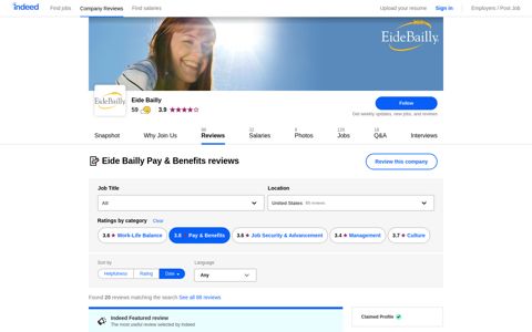 Working at Eide Bailly: Employee Reviews about Pay ... - Indeed