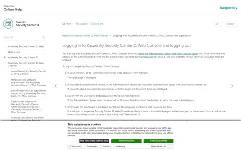Logging in to Kaspersky Security Center 11 Web Console and ...