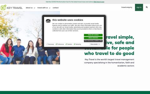 Key Travel: Homepage