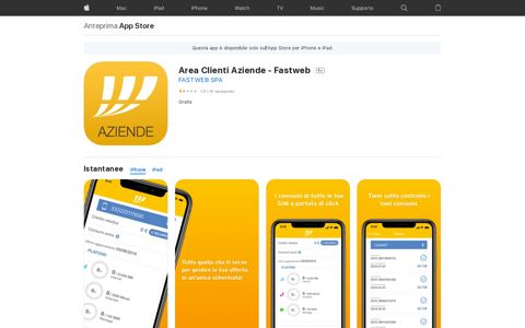 ‎Area Clienti Aziende - Fastweb su App Store
