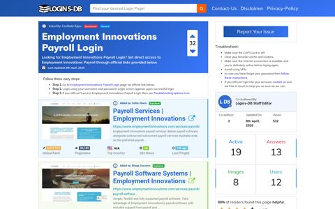 Employment Innovations Payroll Login - Logins-DB