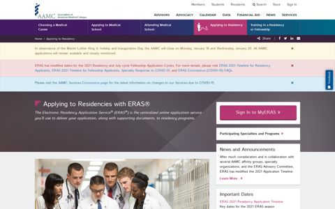 Applying to Residencies with ERAS® - AAMC Students