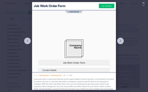 Job Work Order Form Template | JotForm