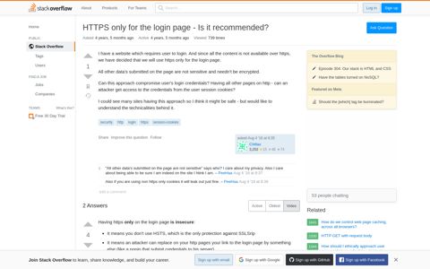 HTTPS only for the login page - Is it recommended? - Stack ...
