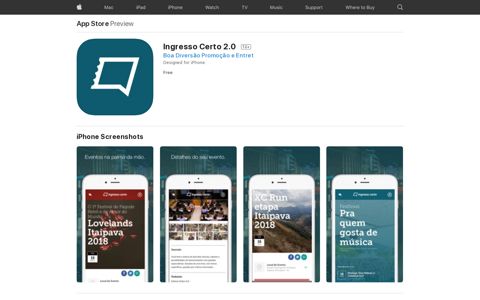‎Ingresso Certo 2.0 on the App Store