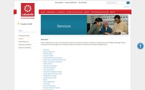 Faculty and Staff Services | LaGuardia Community College