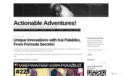 Unique Innovations with Kai Palakiko, From Formula Secrets ...