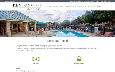 Resident Portal - Resident Login for Kenton Place Apartments