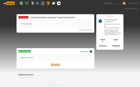 "Landia Portal Marker" - LandCraft - gitMemory
