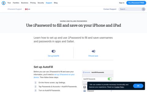 Use 1Password to fill and save on your iPhone and iPad